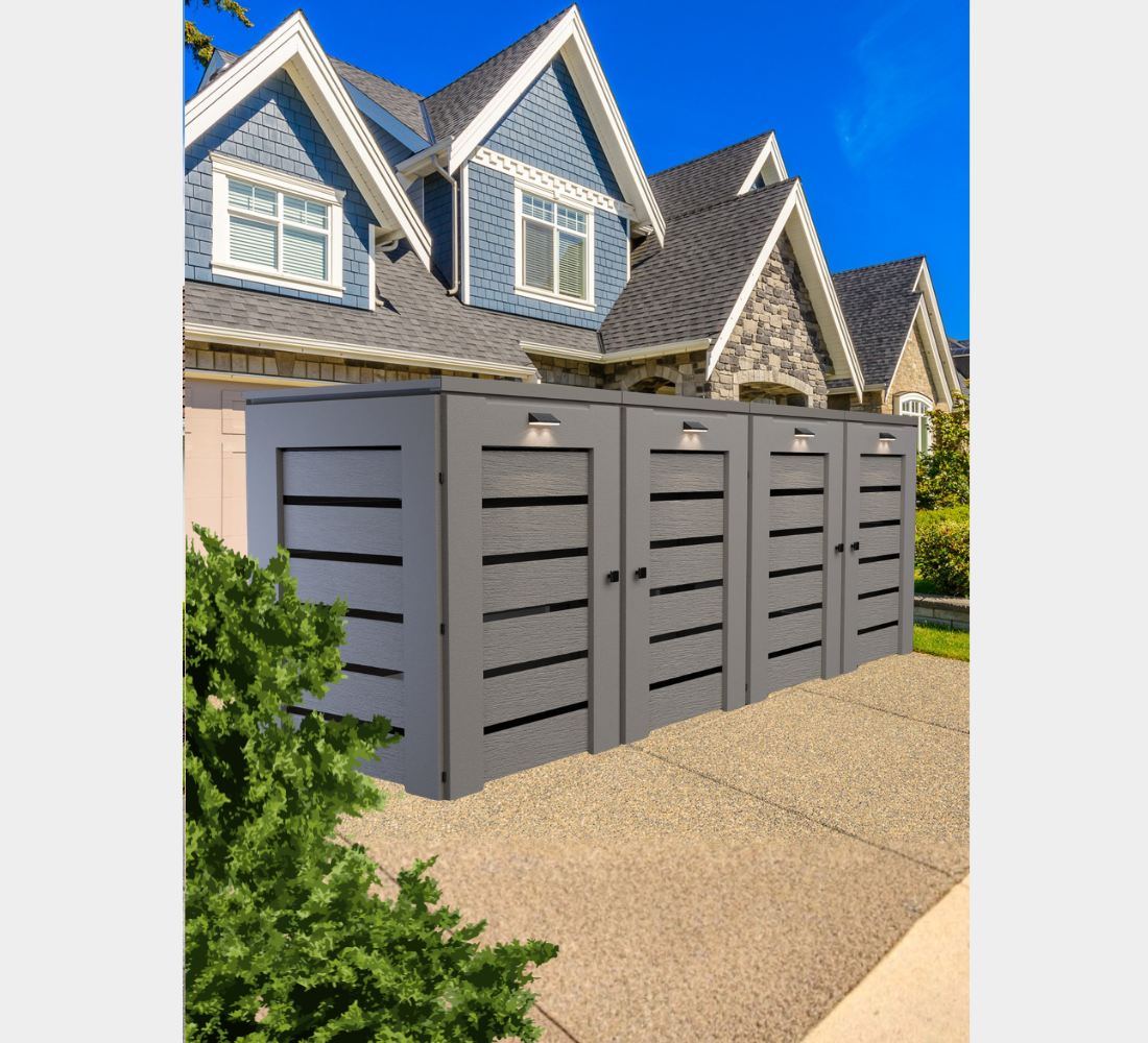 PVC / Trash Can Enclosure for 4 Bins