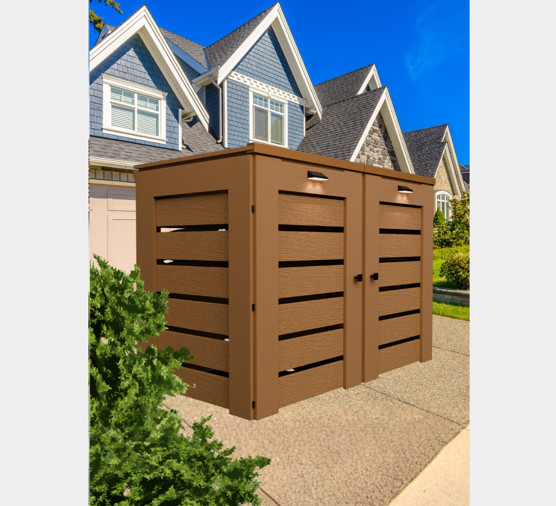 PVC / Trash Can Enclosure for 2 Bins