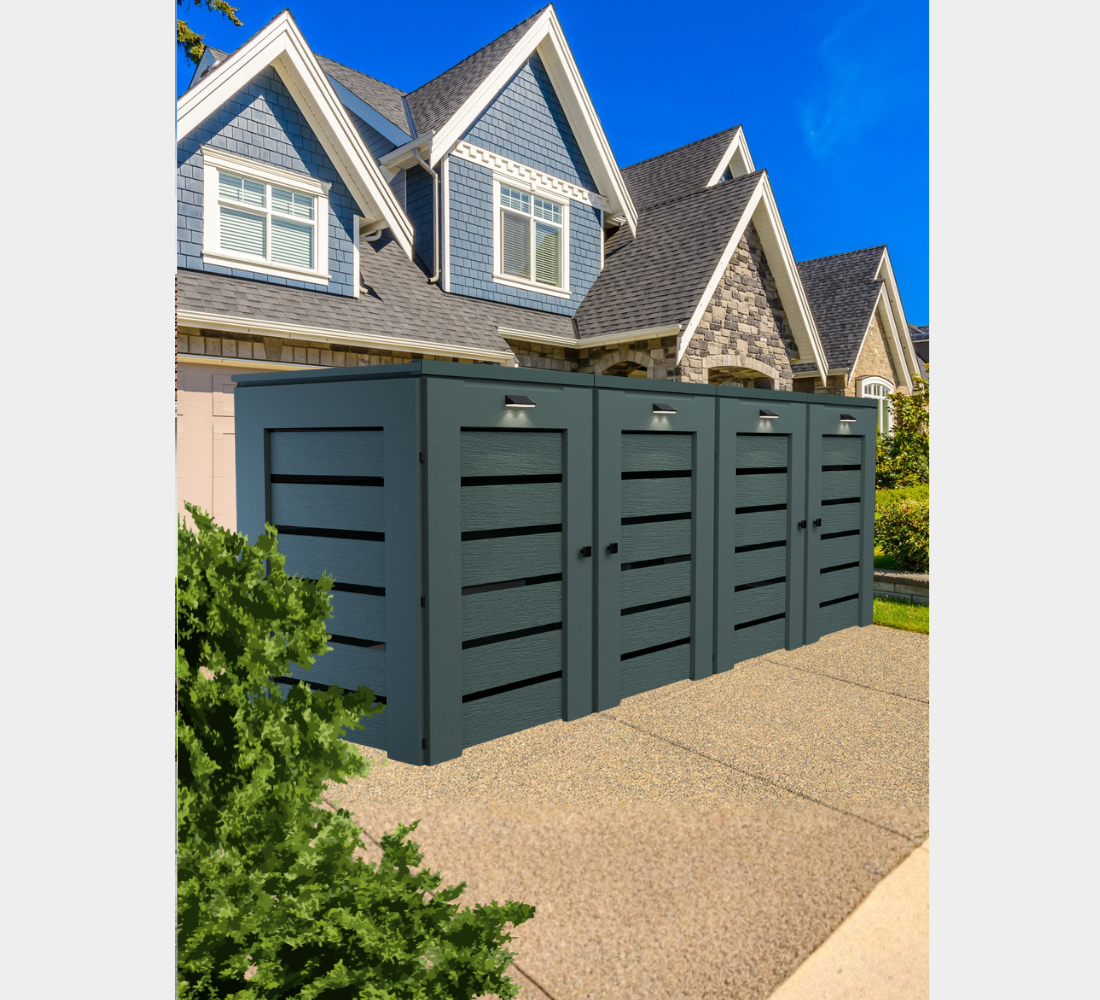 PVC / Trash Can Enclosure for 4 Bins