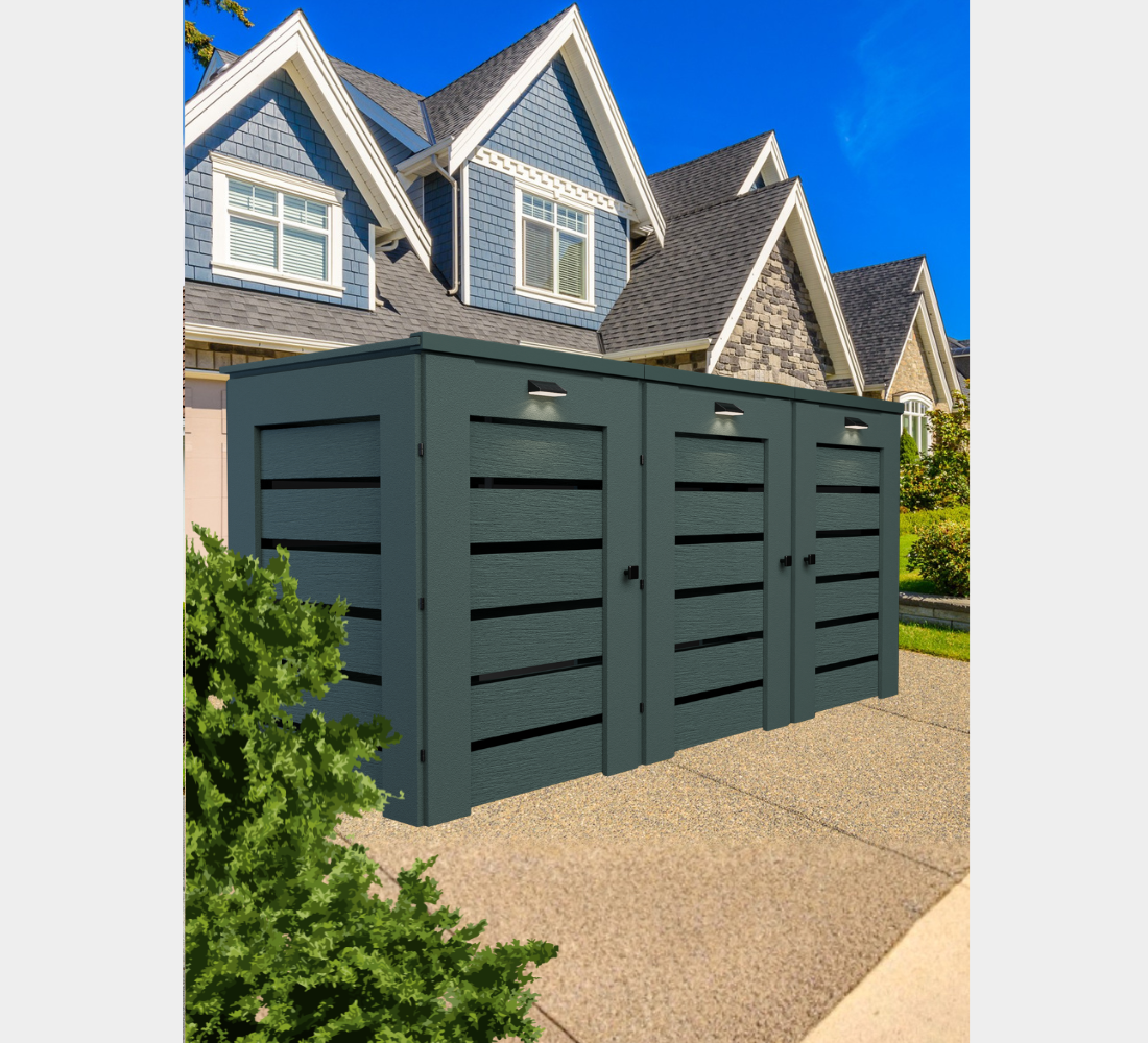 PVC / Trash Can Enclosure for 3 Bins