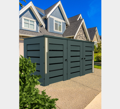 PVC-LED / Trash Can Enclosure for 3 Bins