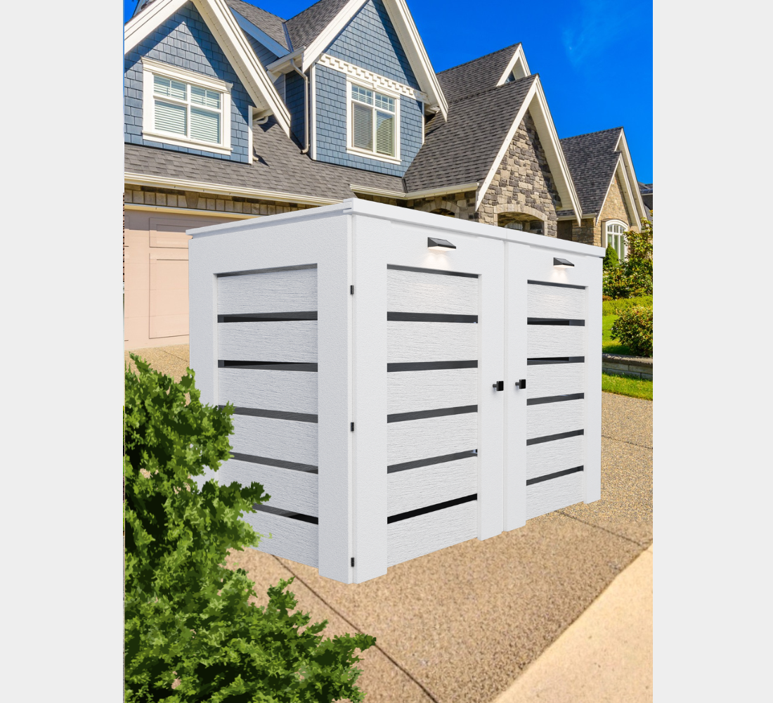 PVC / Trash Can Enclosure for 2 Bins