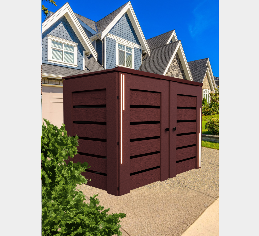 PVC-LED / Trash Can Enclosure for 2 Bins