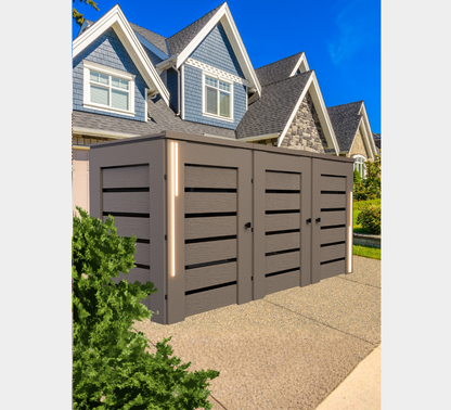 PVC-LED / Trash Can Enclosure for 3 Bins