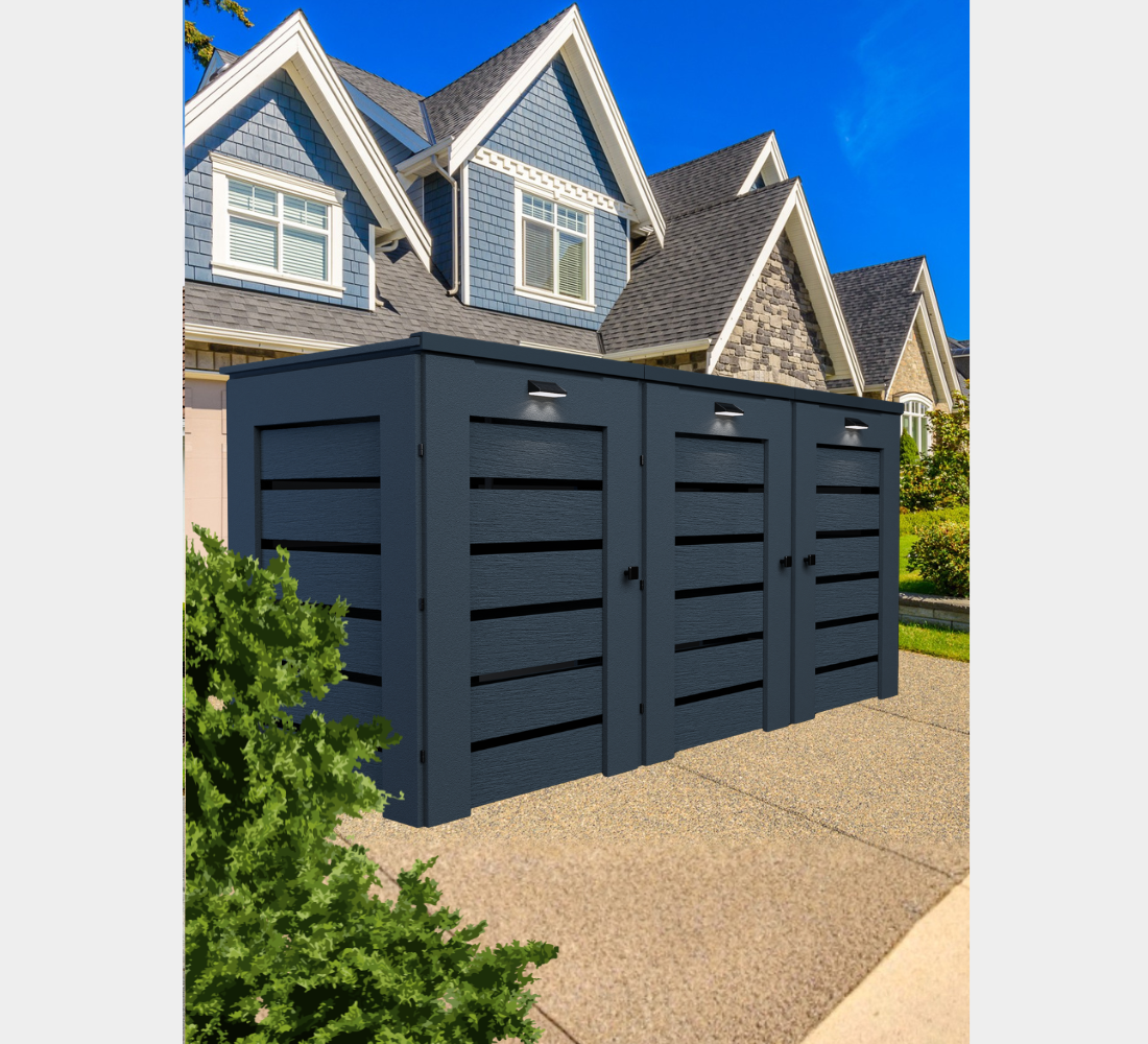 PVC / Trash Can Enclosure for 3 Bins