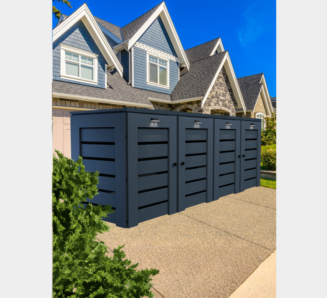 PVC / Trash Can Enclosure for 4 Bins