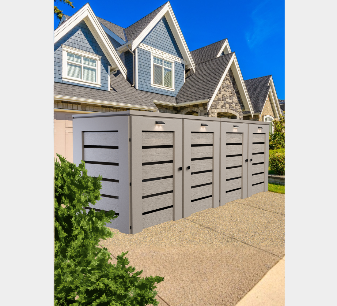 PVC / Trash Can Enclosure for 4 Bins