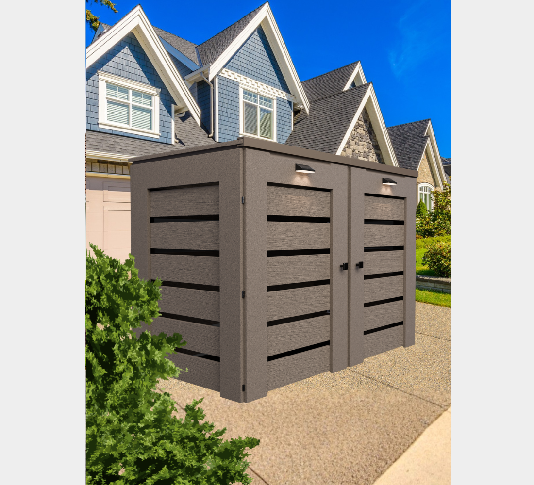 PVC / Trash Can Enclosure for 2 Bins