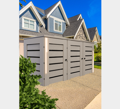 PVC-LED / Trash Can Enclosure for 3 Bins
