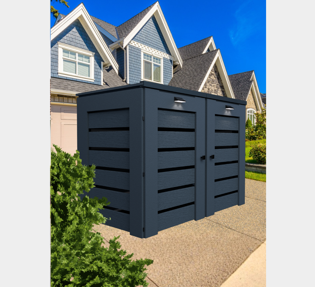 PVC / Trash Can Enclosure for 2 Bins