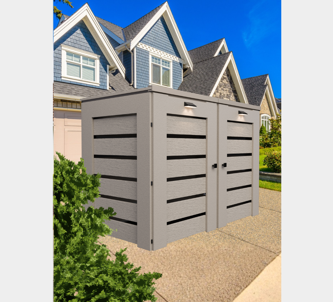 PVC / Trash Can Enclosure for 2 Bins