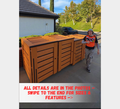 PVC-LED / Trash Can Enclosure for 4 Bins