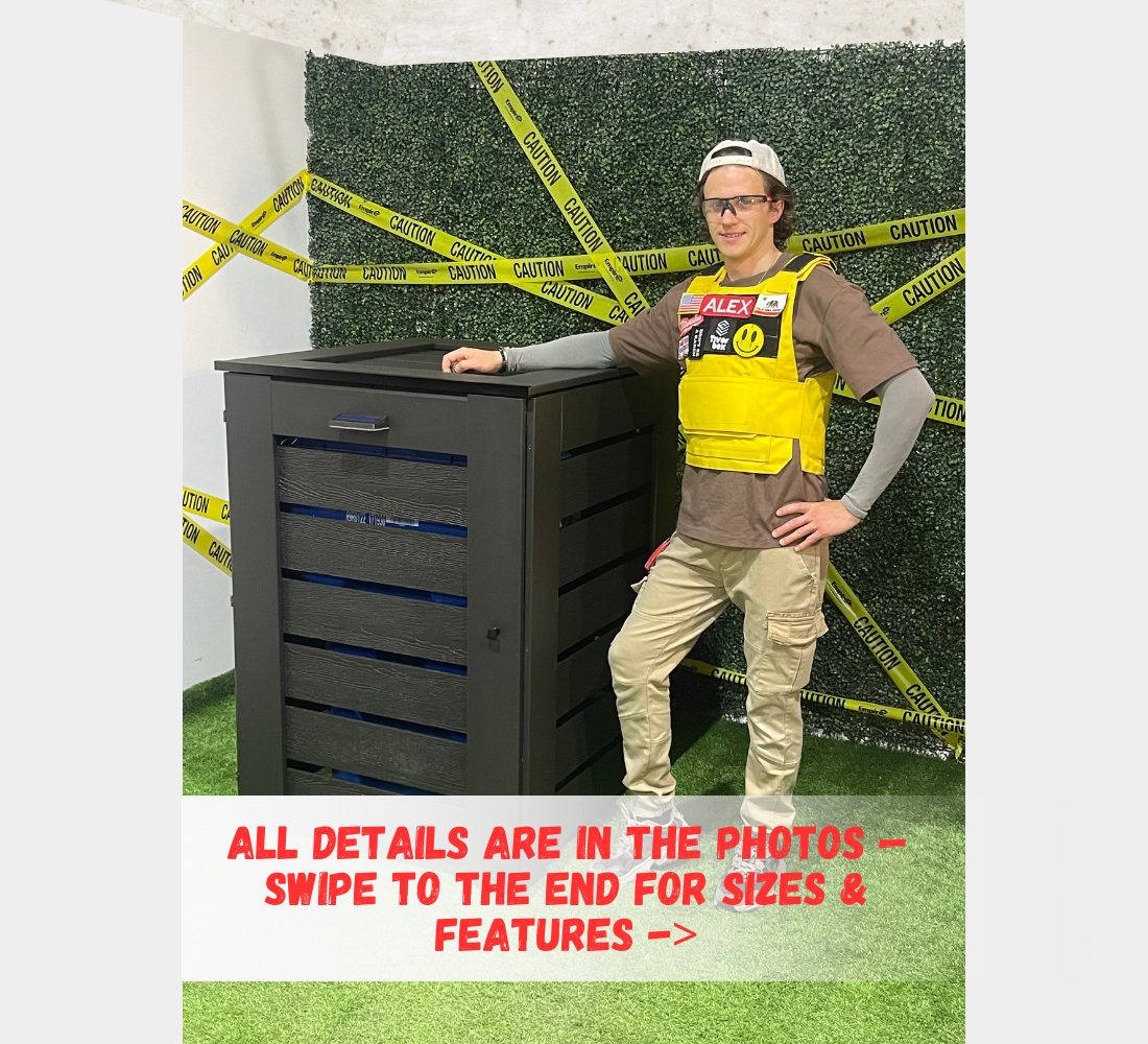 PVC / Trash Can Enclosure for 1 Bin