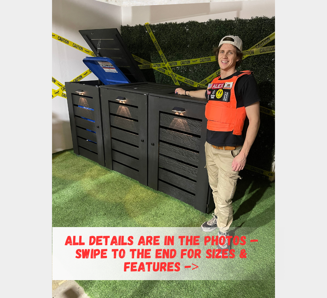 PVC / Trash Can Enclosure for 3 Bins