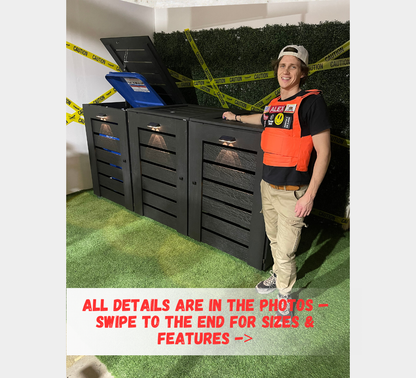 PVC / Trash Can Enclosure for 3 Bins