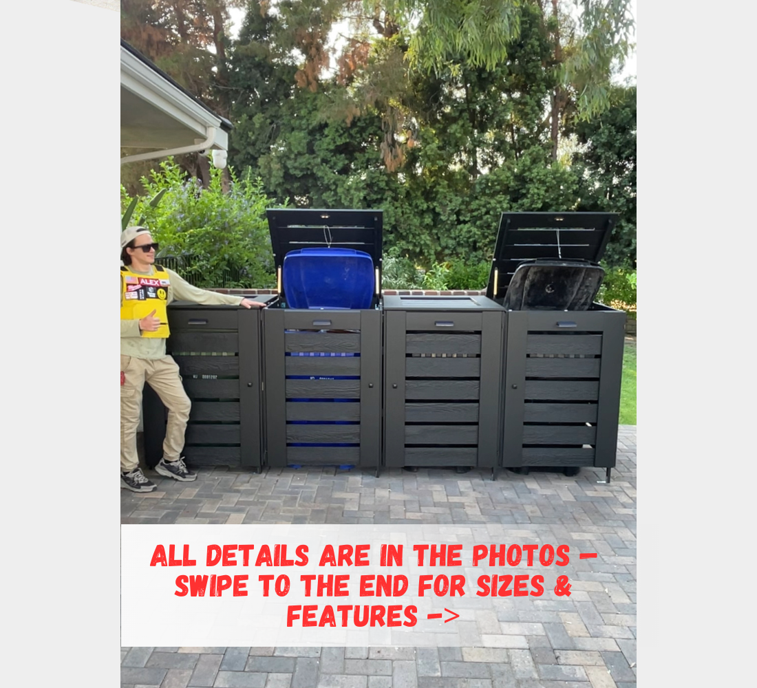 PVC / Trash Can Enclosure for 4 Bins