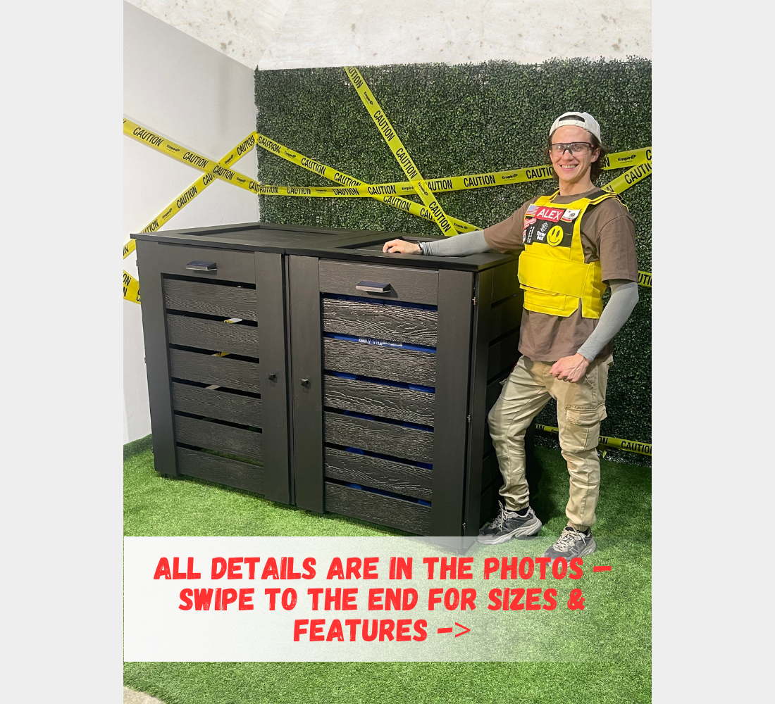 PVC / Trash Can Enclosure for 2 Bins