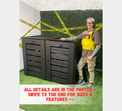 PVC / Trash Can Enclosure for 2 Bins