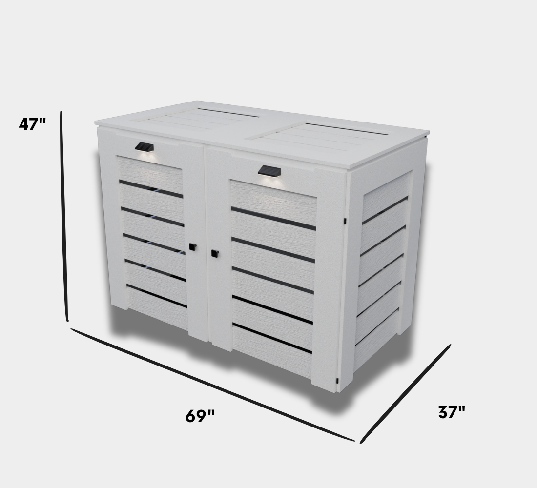 PVC / Trash Can Enclosure for 2 Bins