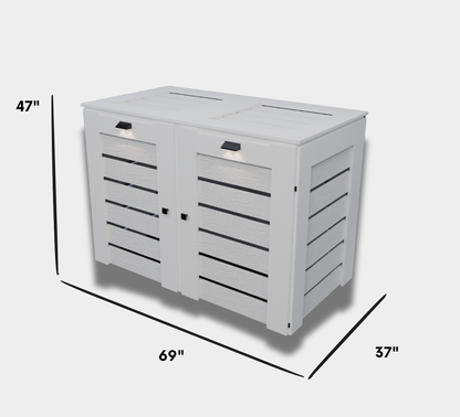 PVC / Trash Can Enclosure for 2 Bins