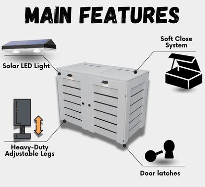 PVC / Trash Can Enclosure for 2 Bins