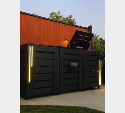 PVC-LED / Trash Can Enclosure for 4 Bins