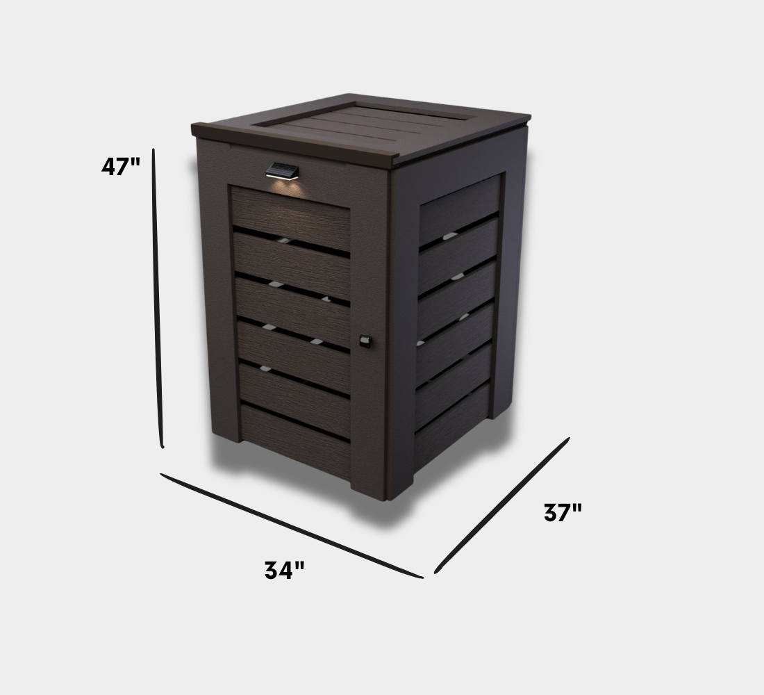 PVC / Trash Can Enclosure for 1 Bin