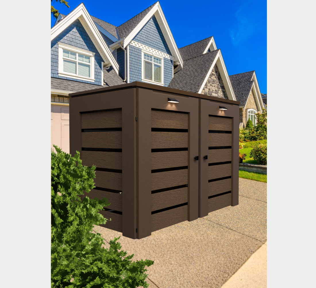 PVC / Trash Can Enclosure for 2 Bins