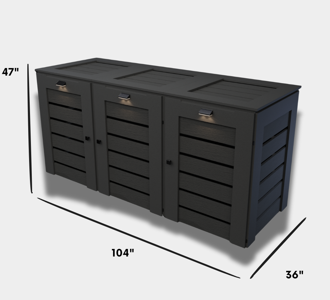 PVC / Trash Can Enclosure for 3 Bins – Tivorbox PVC / Trash Can Enclosure for 3 Bins – Tivorbox