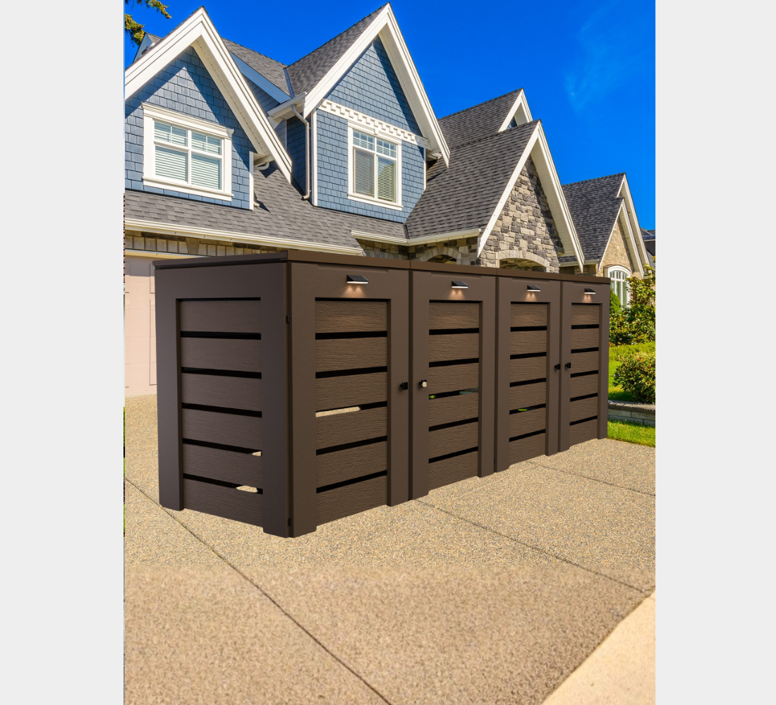 PVC / Trash Can Enclosure for 4 Bins