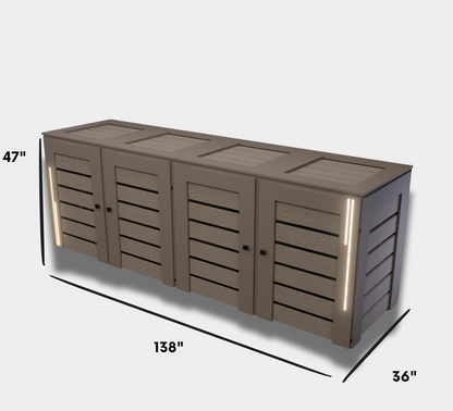 PVC-LED / Box for 4 bins
